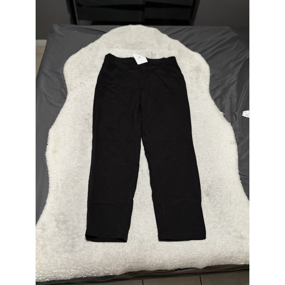 NWT Runcati Mens Black Casual Golf Pants Stretch Tapered Trousers Large